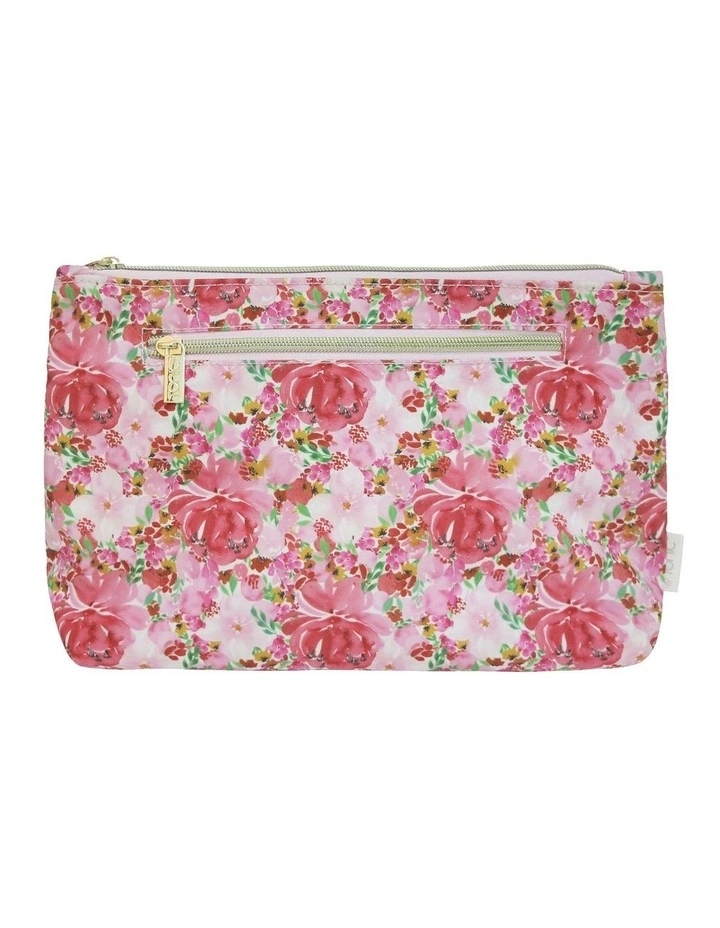 Cosmetic Bag Large in Flourish Pink