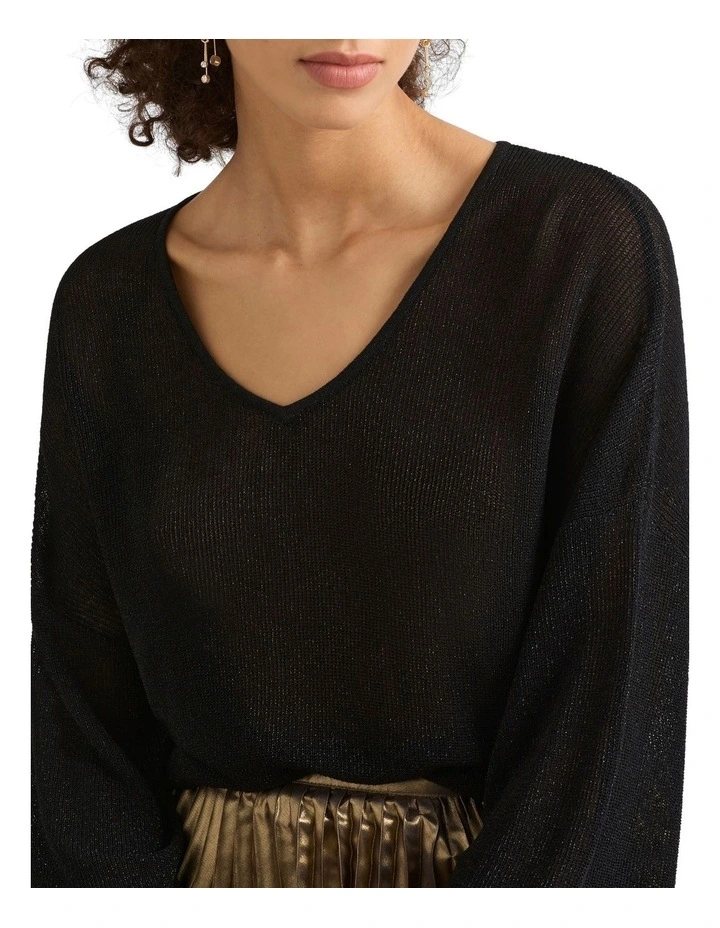 Alder Knit Top in Black