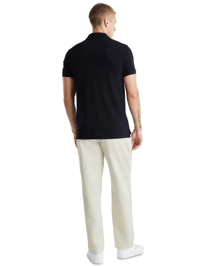 RWB Tipped Half Zip Regular Polo Shirt in Navy
