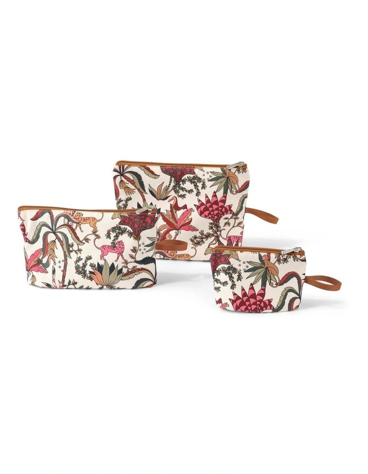 Trio Packing Pouch in Jungle Cream