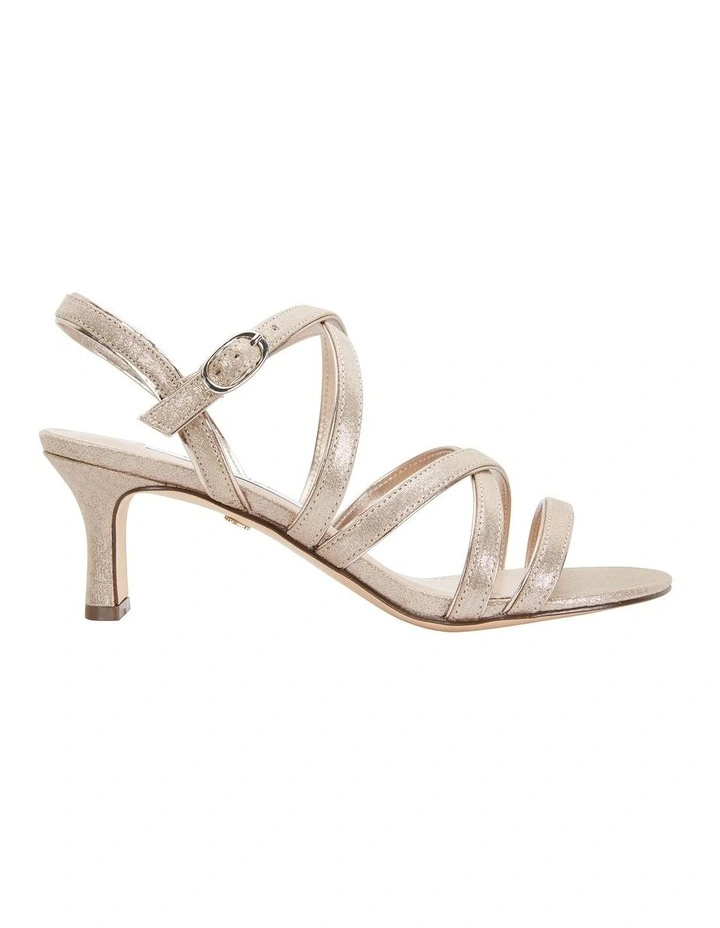 Genaya Taupe Reflective Suede Sandal