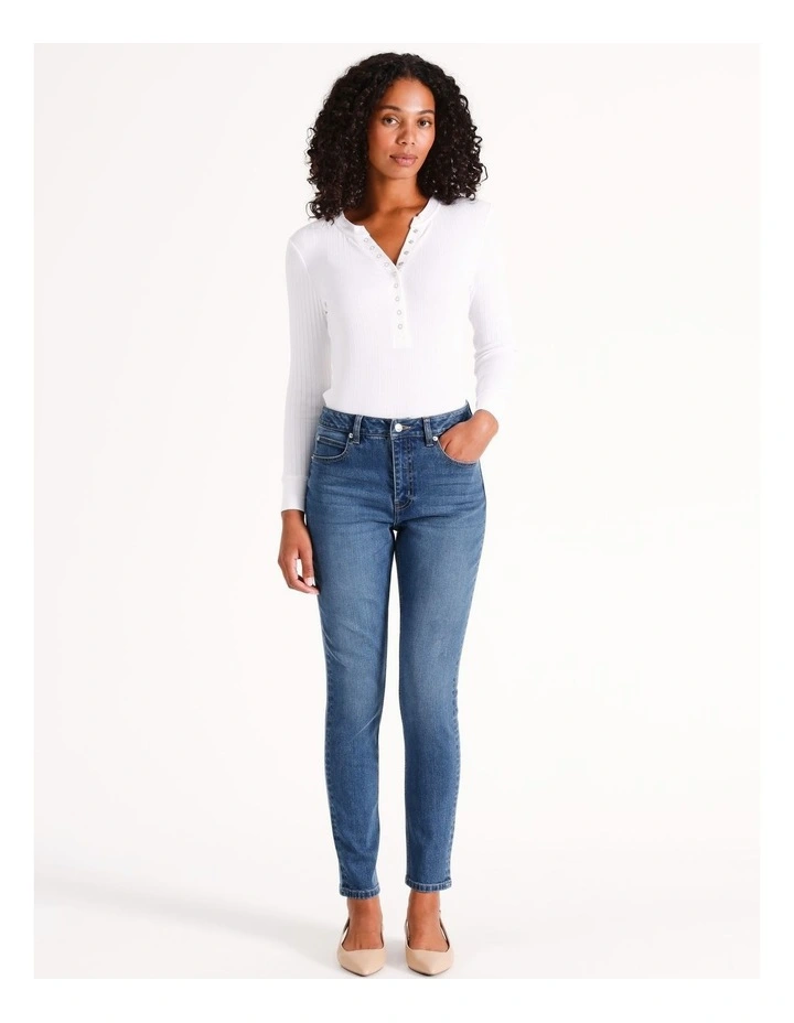 Organic Blend Skinny Jean in Marine