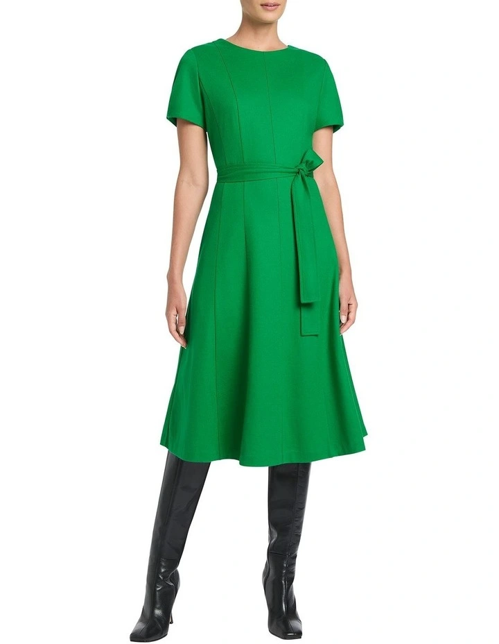 Alva Felted Wool Dress in Green