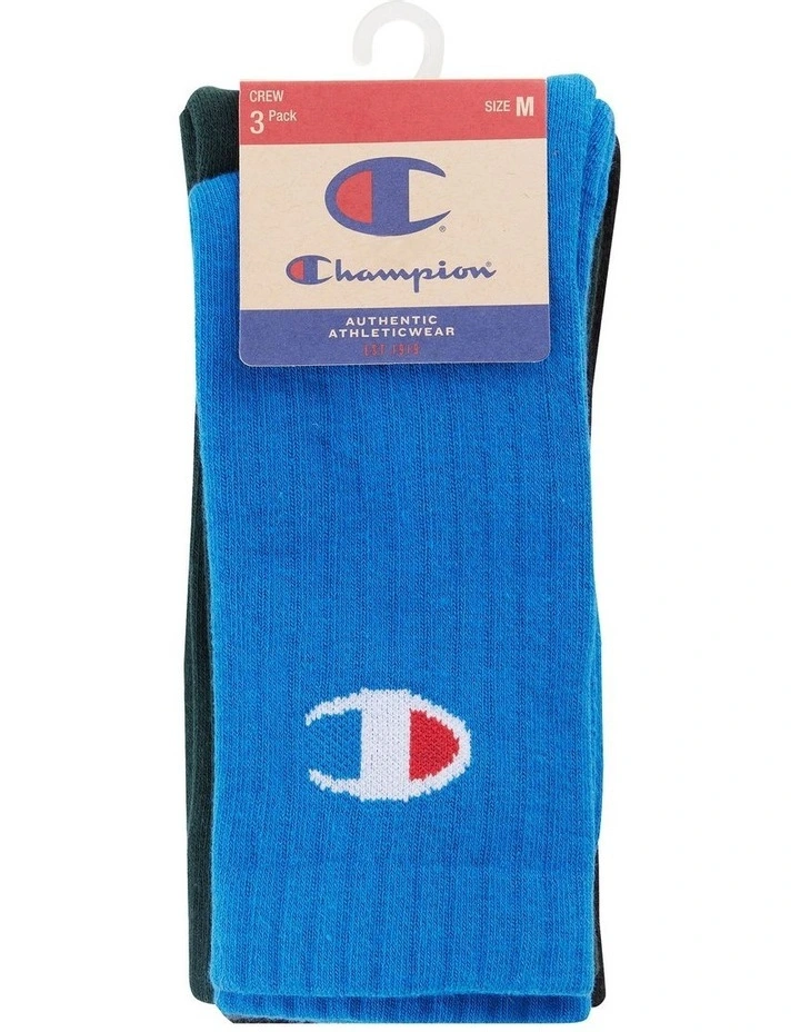 Junior Crew Socks 3 Pack in Assorted