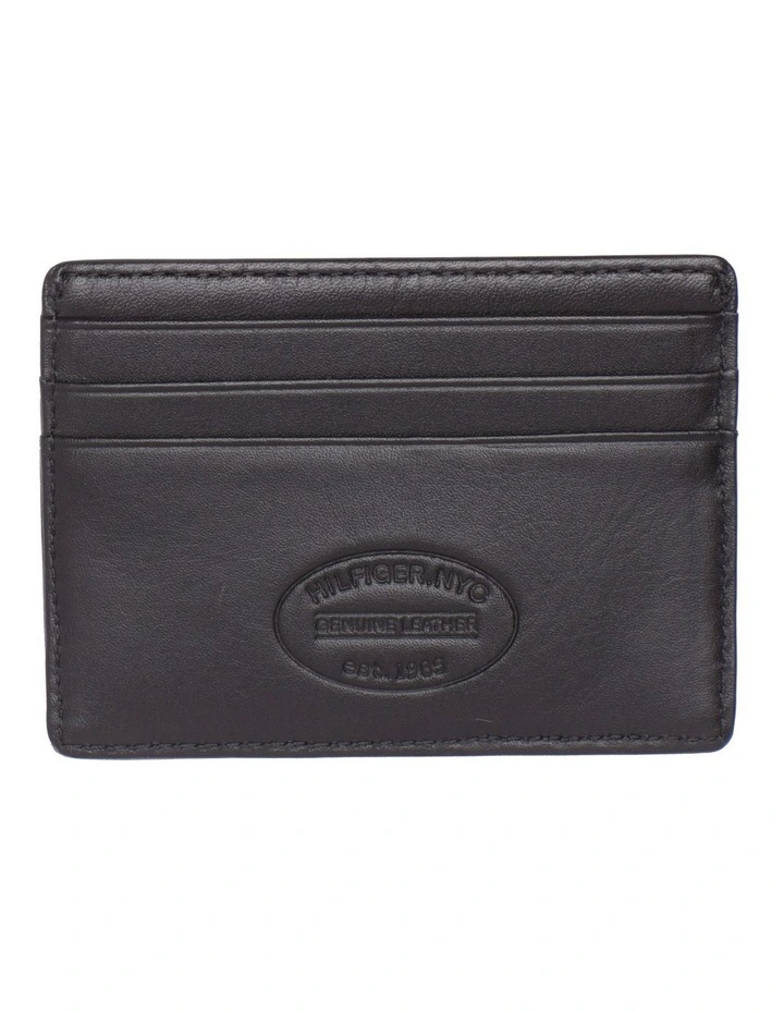 Eton Leather Card Holder in Black