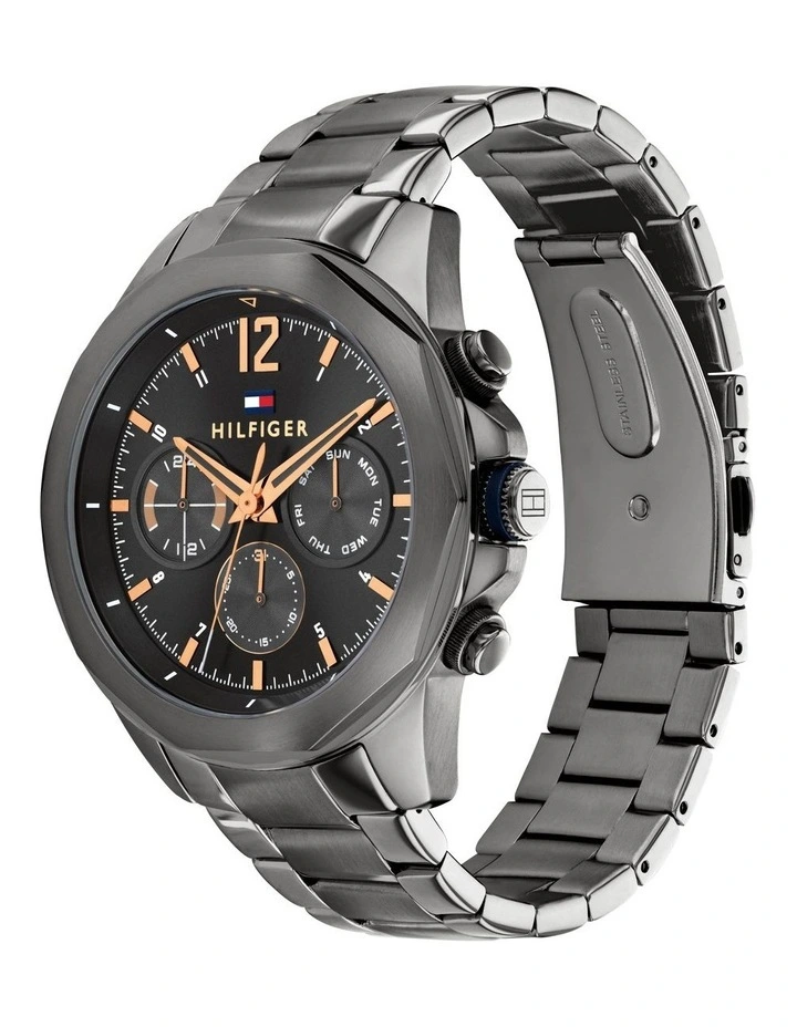 Lars Ionic Plated Steel Watch in Grey