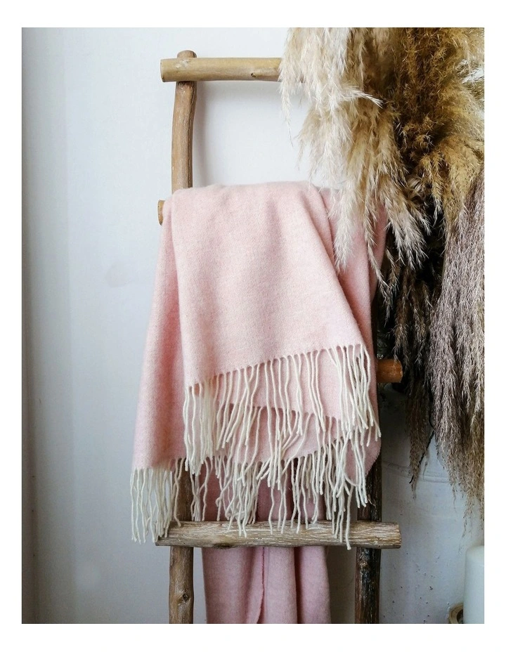 Kensington Throw Blanket in Blush