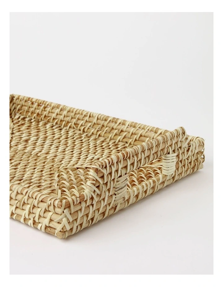 Highbrook Woven Rectangle Tray 40cm in Natural