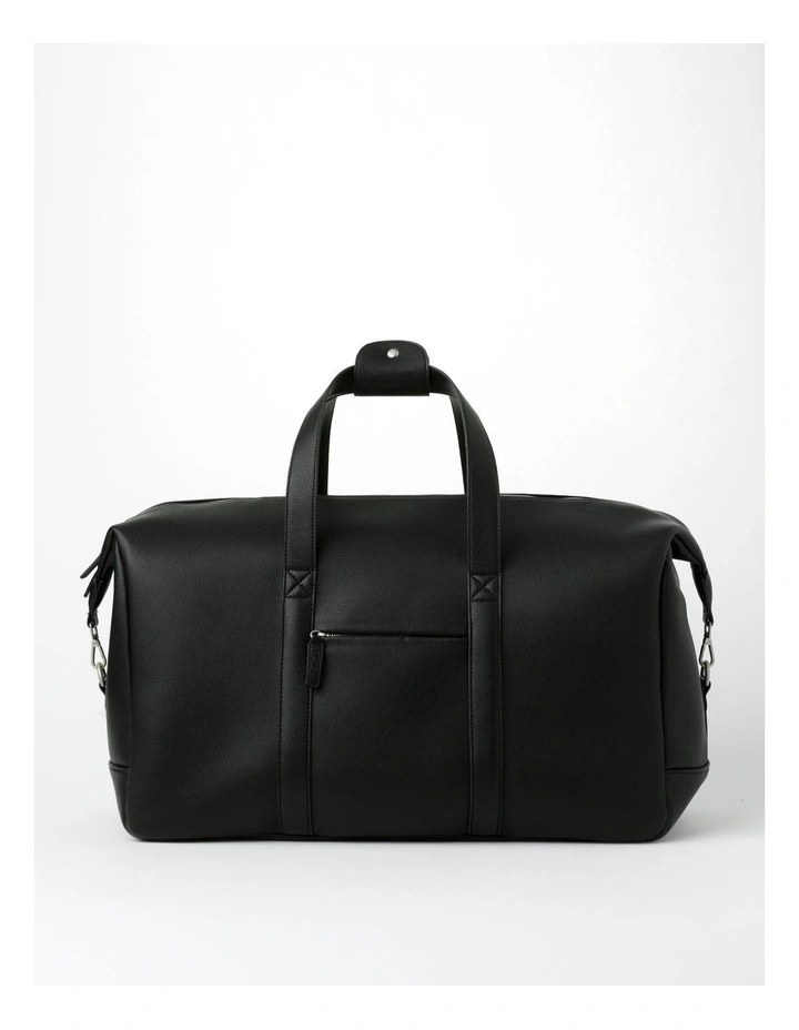Luxe Pebbled PU Weekender in Black