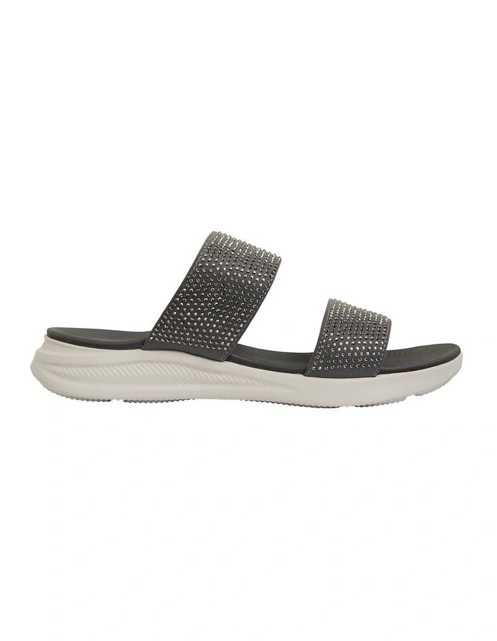 Novato Grey Diamante Sandals
