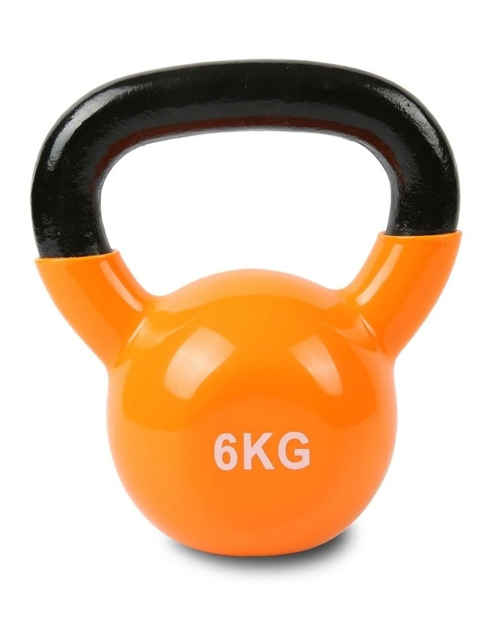Vinyl Kettlebell 6kg in Orange