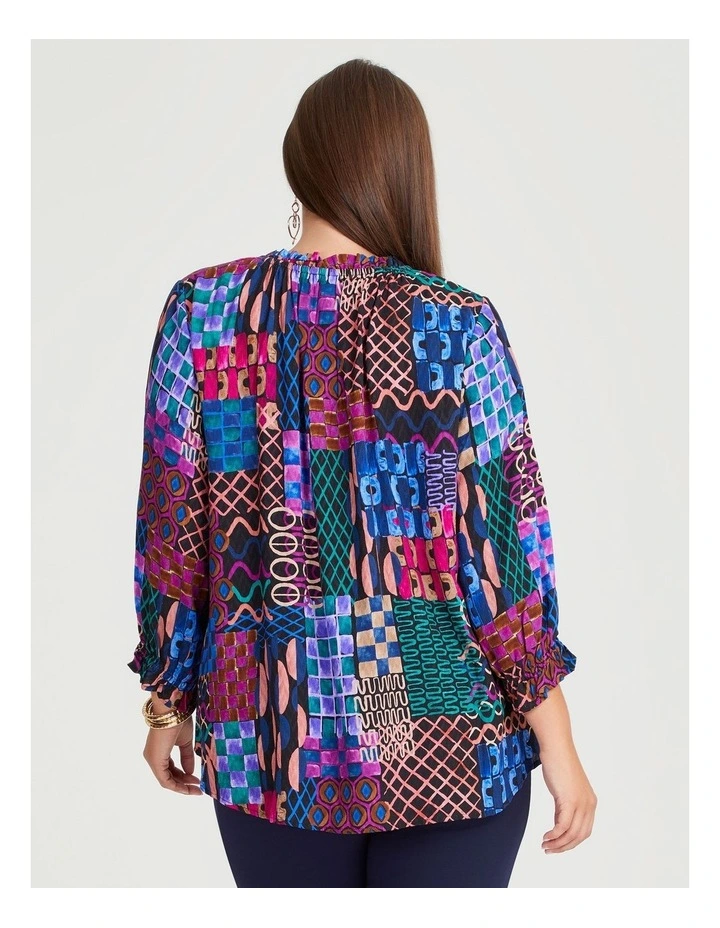 Natural Bella Top in Print