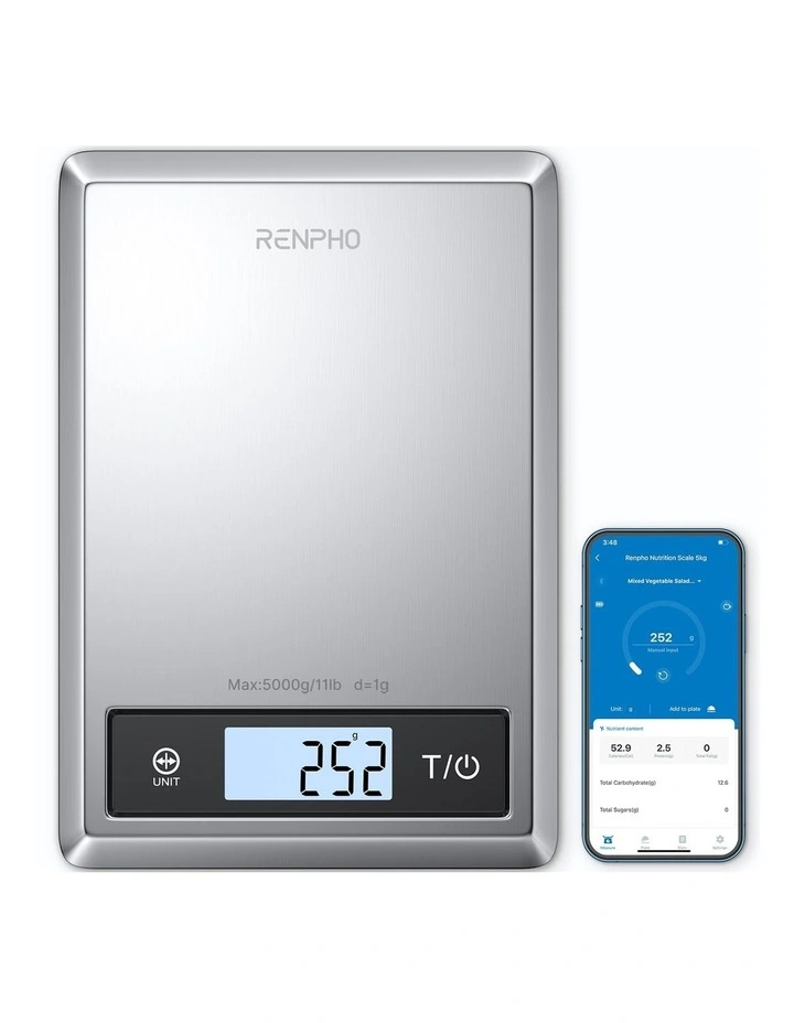 Smart Nutrition Scale in Silver