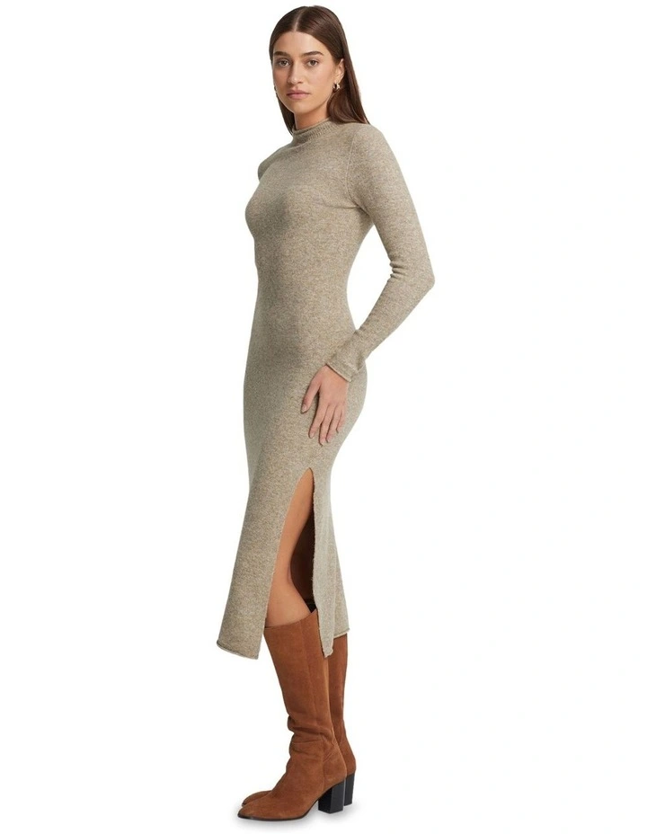 Justine Yak Blend Dress in Camel