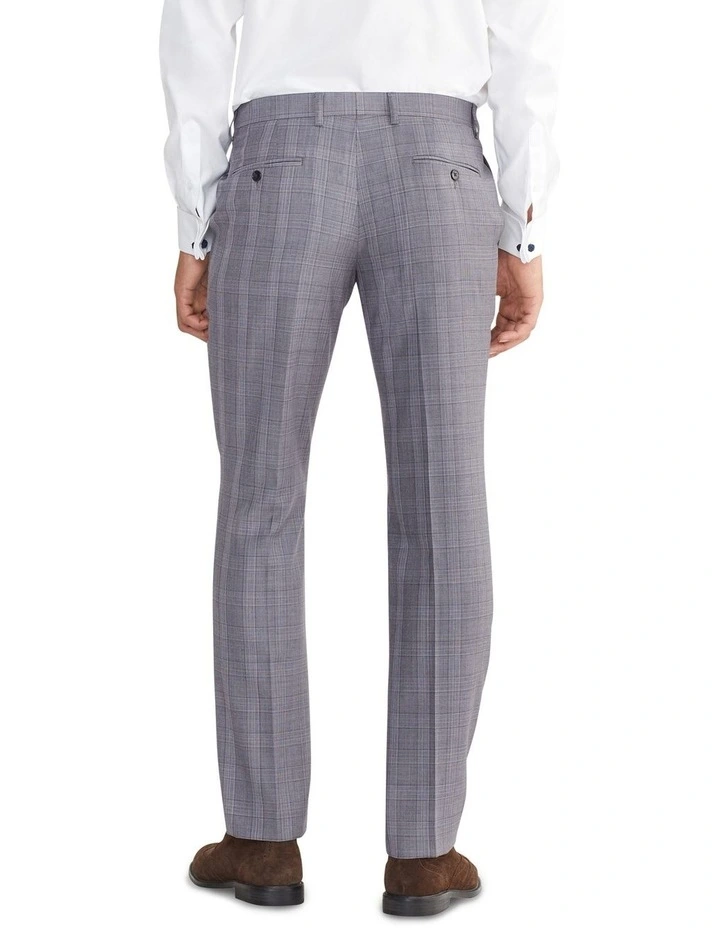 Tailored Glen Check Suit Pant in Grey