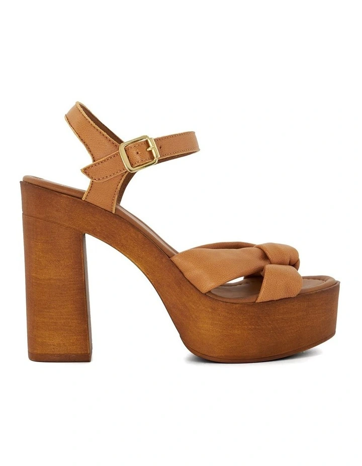 Jordyn Platform Sandal in Tan