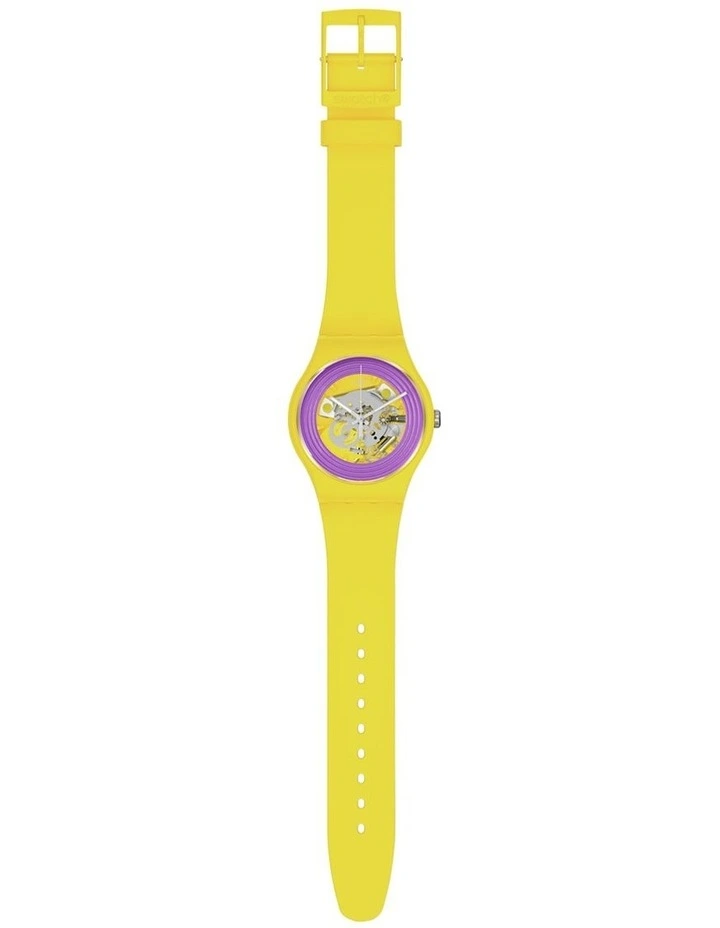 Purple Rings Watch in Yellow