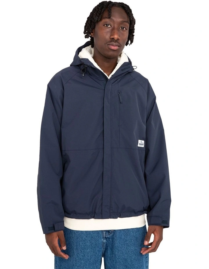 Alder Trekka Hooded Raincoat in Black