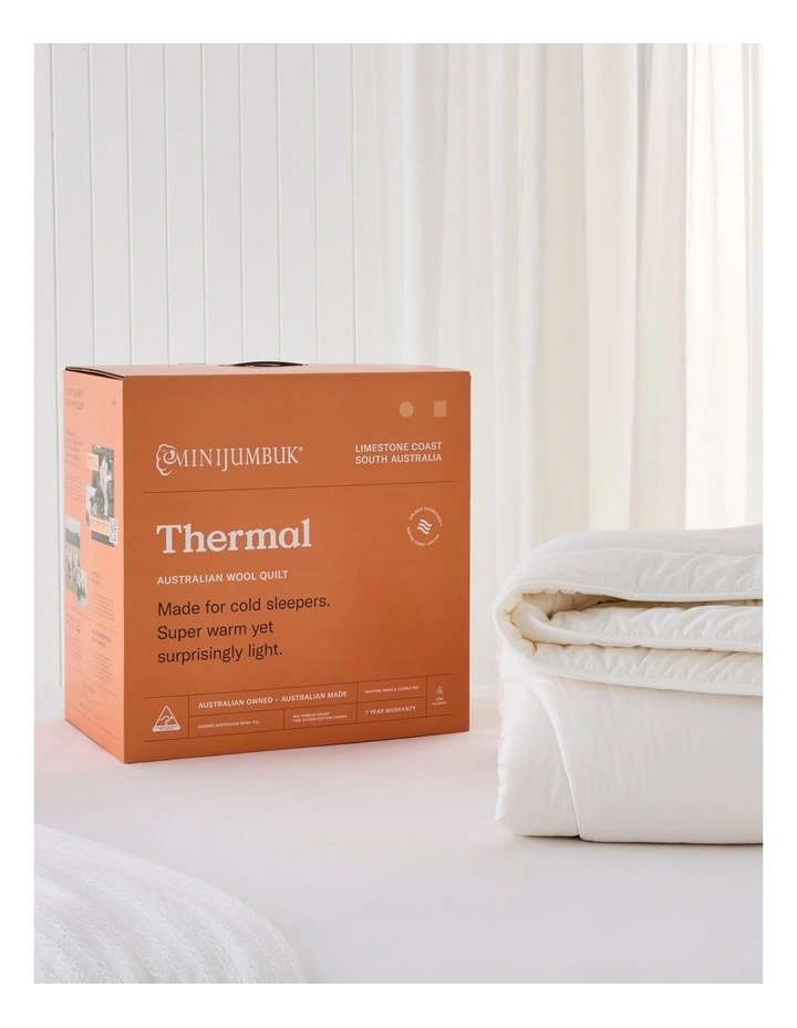 Thermal Australian Wool Quilt in White