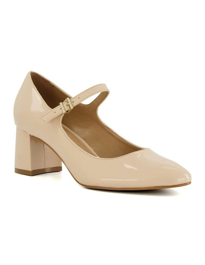 Alenna T-Bar Pump in Nude