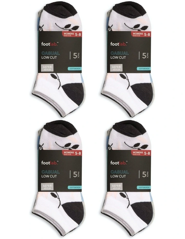 Casual Low Cut Socks 20 Pack in Two Tone