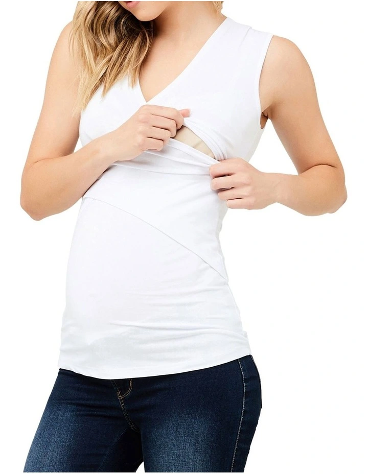 Embrace Nursing Tank in White