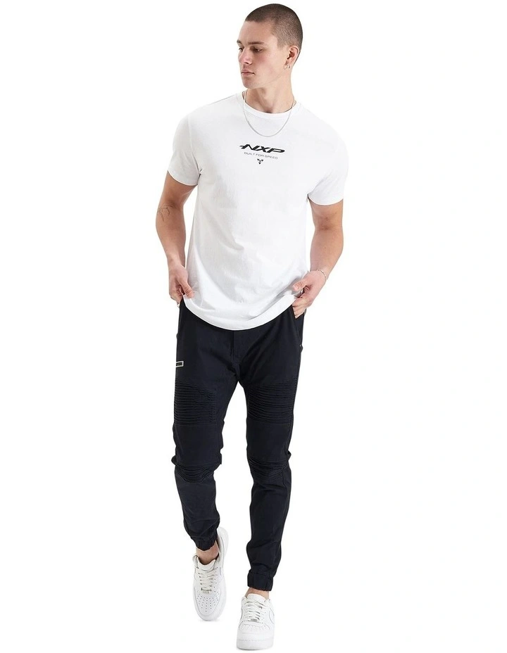 Column Dual Curved Tee in Optical White