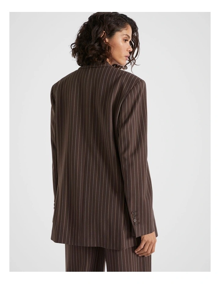 Tailored Single Breasted Blazer in Brown