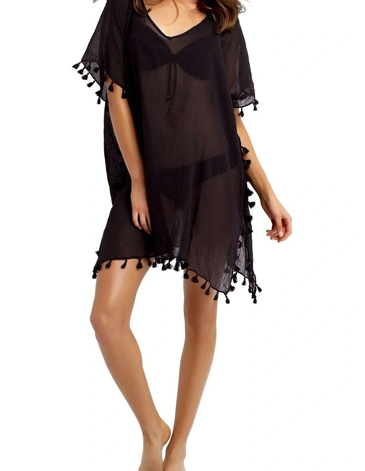 Beach Edit Amnesia Kaftan Black