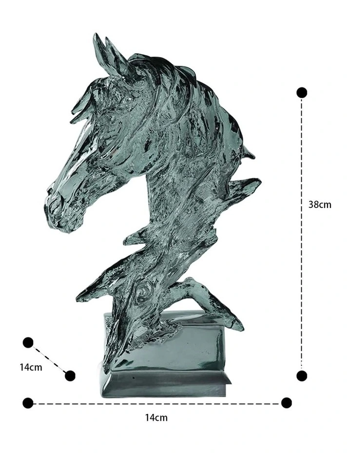 Luxury Danish Crystal Resin Horse in Ice Blue