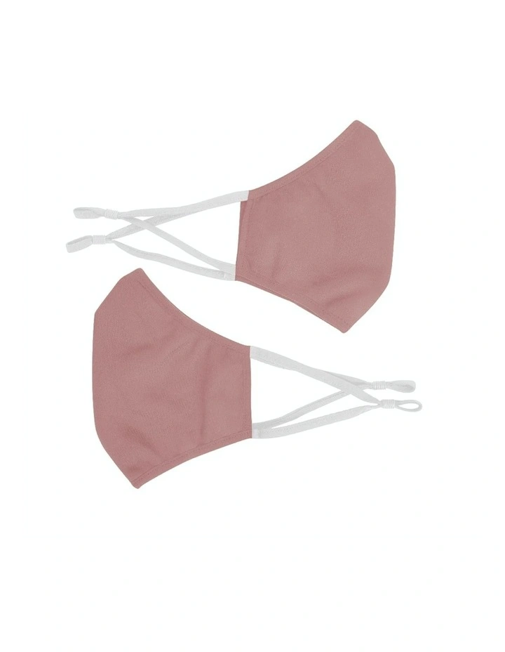 Triple Layered Pink Face Mask 2 Pack