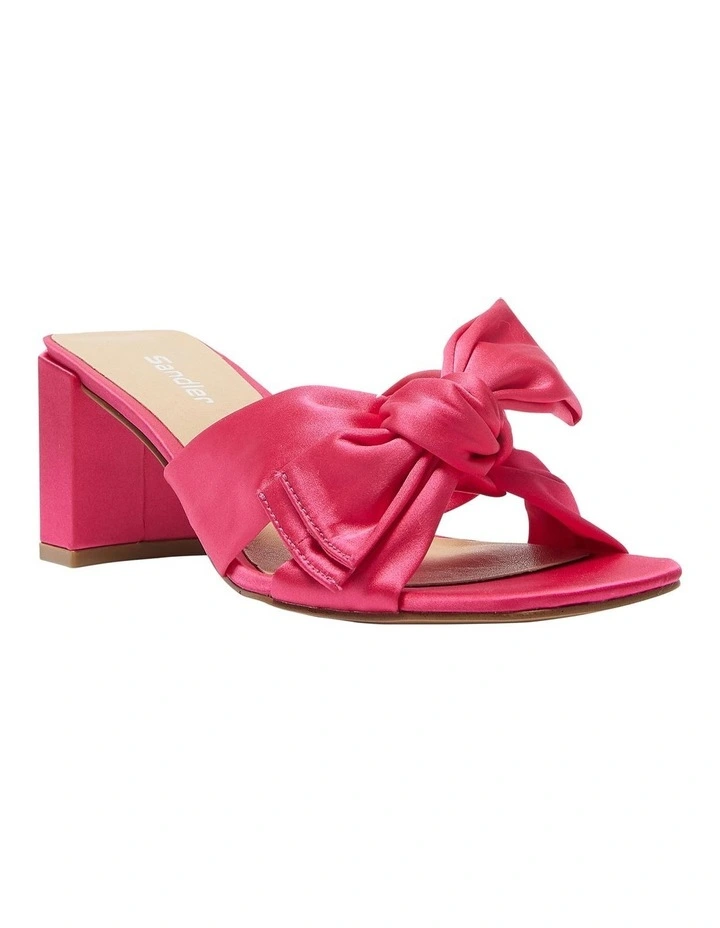 Aria Sandals in Pink Satin