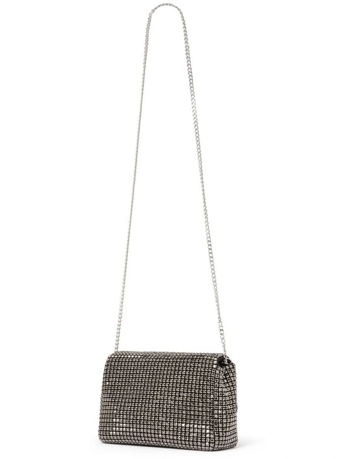 Signature Eden Embellished Clutch in Silver
