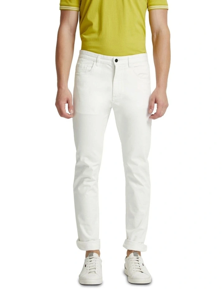 Otis Organic Cotton Casual Pants in Ivory