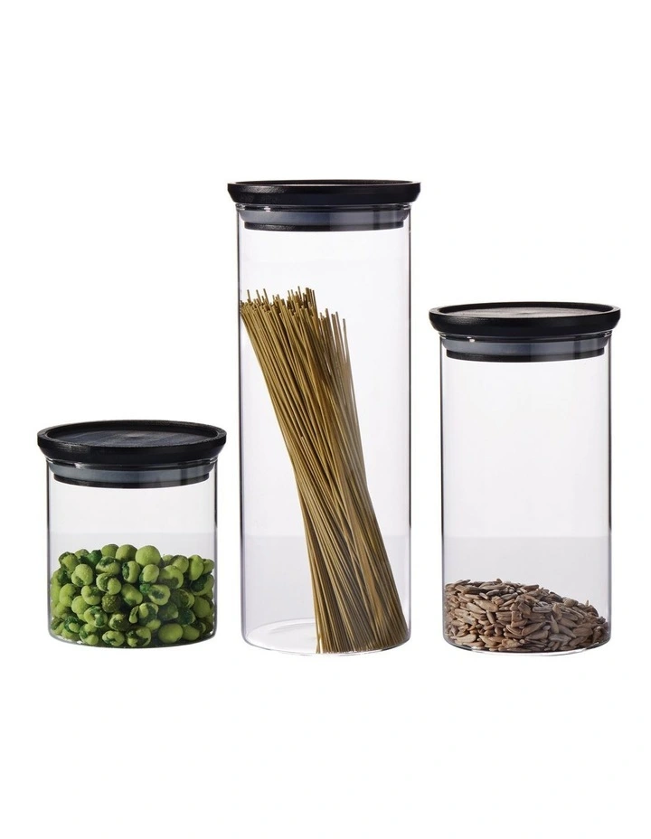 Industry Canister Set 3 Piece in Clear