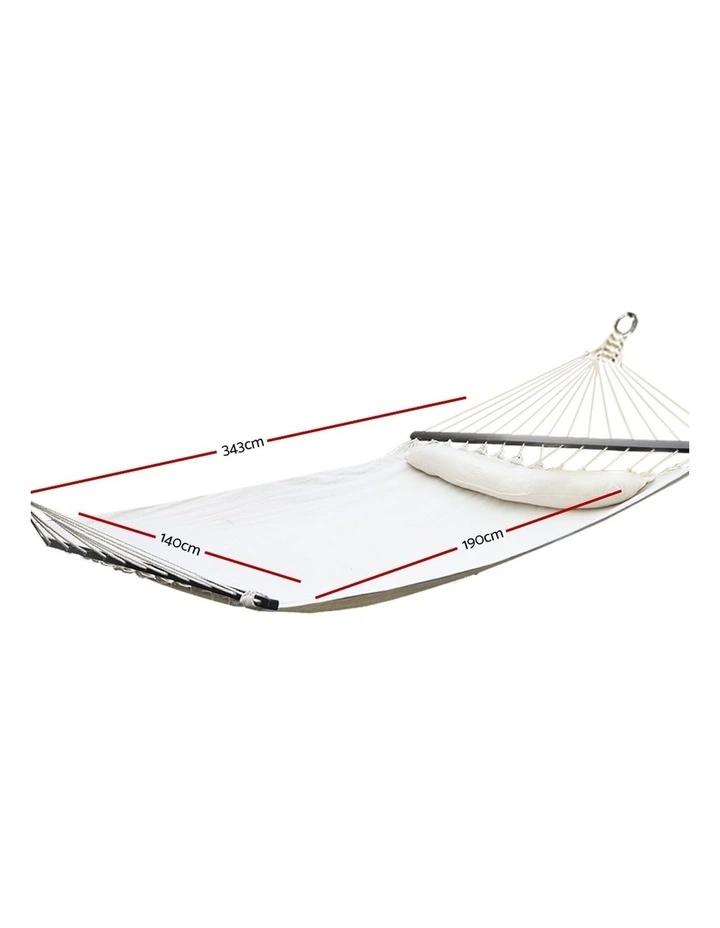 Hammock Double Swing Bed with Hanging Kit In Cream