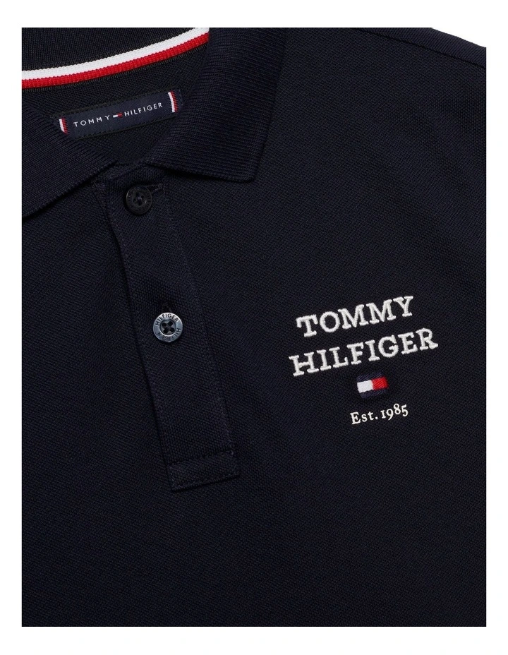8-16 Embroidery Logo Regular Fit Polo Shirt in Navy