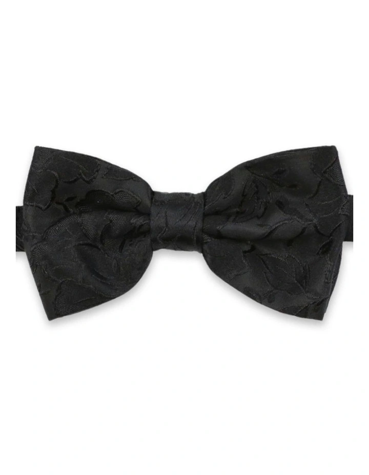 Fable Floral Bow Tie in Black