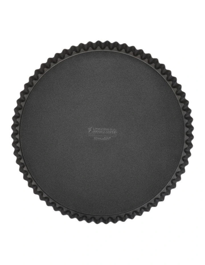 BakerMaker Non-Stick Loose Base Round Tart/Quiche Pan 25cm in Black