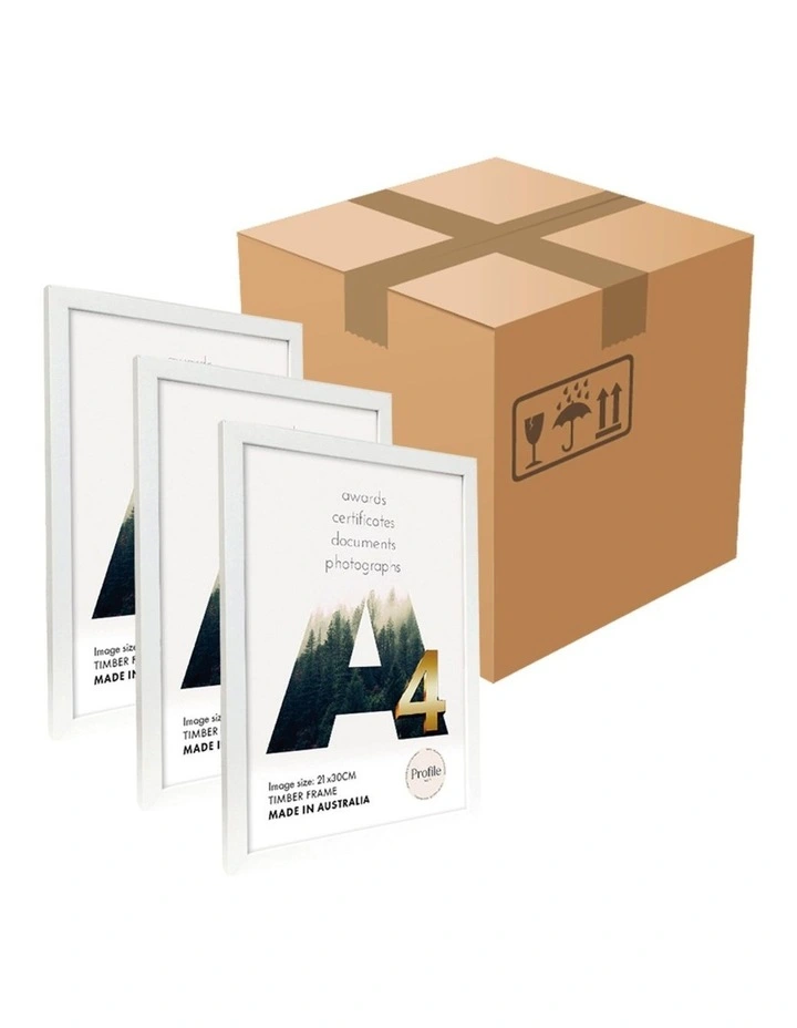 Australia Made Certificate Photo Frame A4 (12 Pack) in White