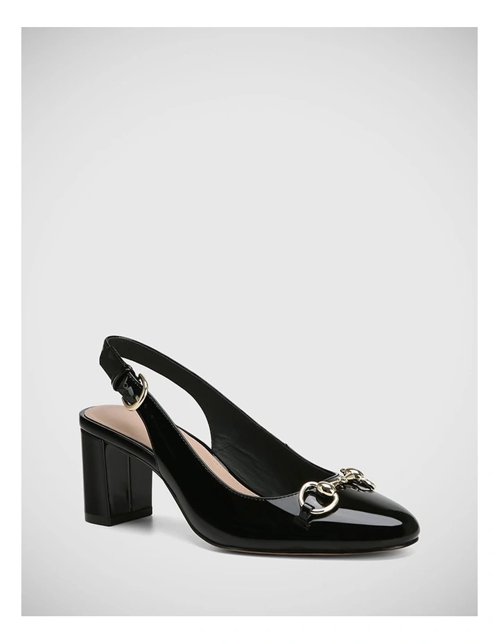 Kari Patent Leather Slingback in Black
