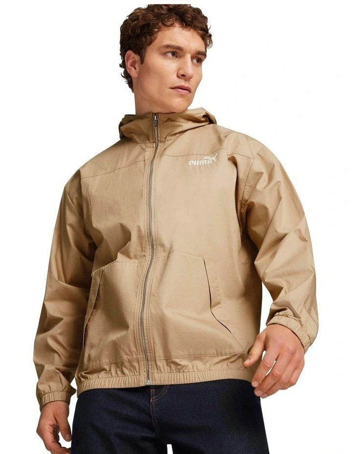 Hooded Cotton Jacket in Prairie Tan