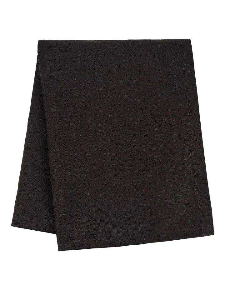 Cotton Classics Rectangle Tablecloth 230x150cm in Black