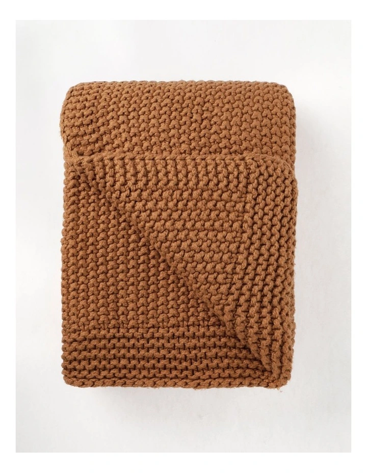 Norwood Knitted Throw 130x180 cm in Brown