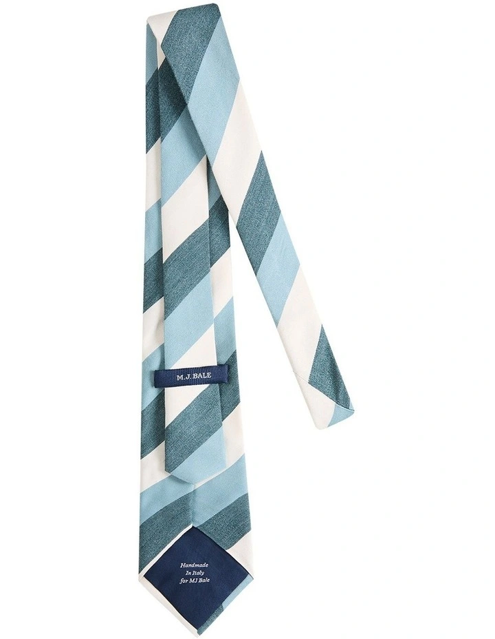 Battist Tie in Ivory Seafoam Green
