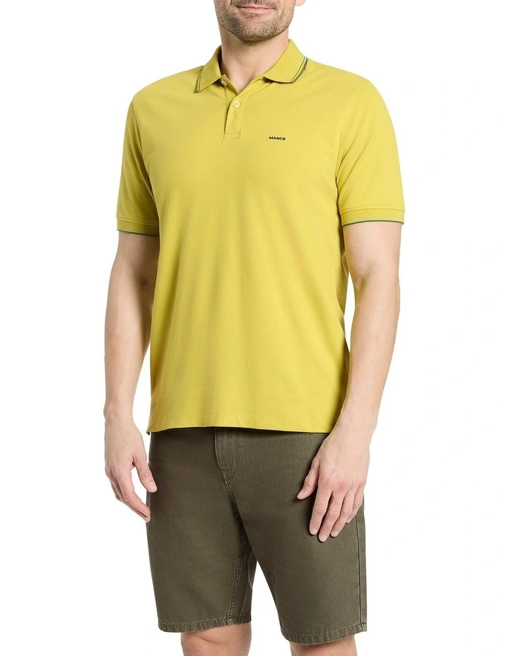 Alex Pique Polo Shirt in Pickle