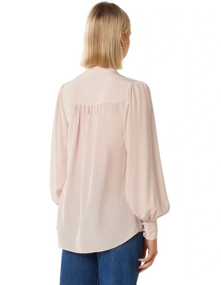 Premium Delia Blouse in Beige