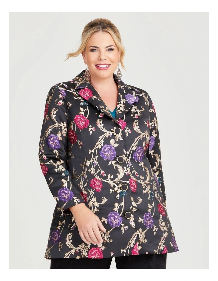 Jacquard Event Jacket in Floral