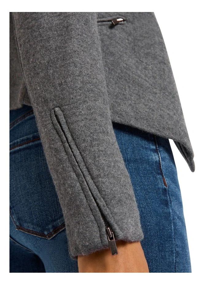 Lani Felted Wool Jacket in Ashes Melange