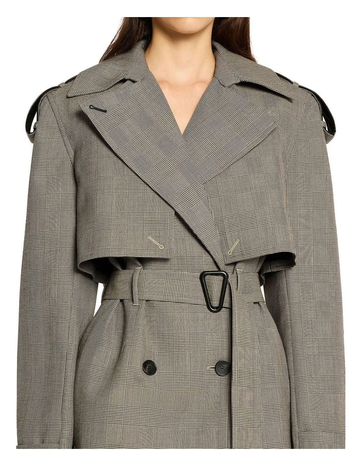 Ceremonia Short Trench Coat in Brown